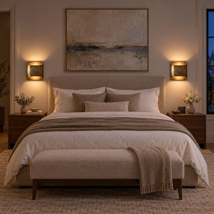 Modern Brass Up & Down Wall Sconce – Contemporary Interior Wall Light