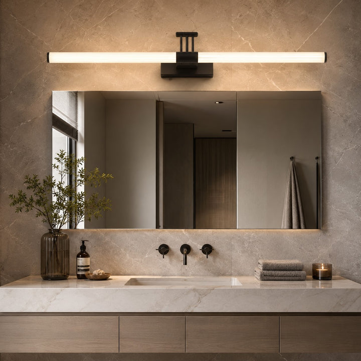 Modern LED Bathroom Vanity Light Wall Mounted with Adjustable Arms and 360-Degree Illumination