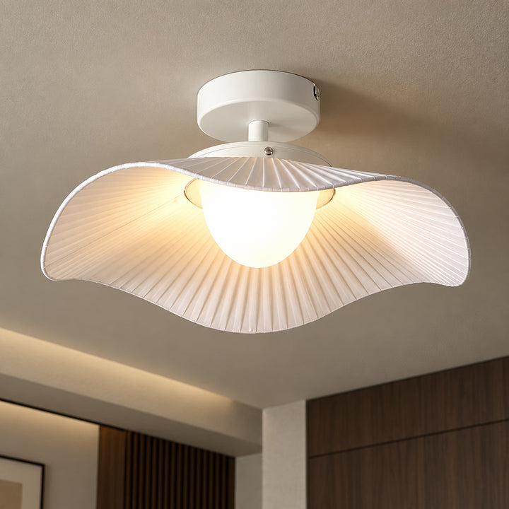Modern Flush Mount Ceiling Light Acrylic LED Fixture 24 Inch Diameter Soft Illumination