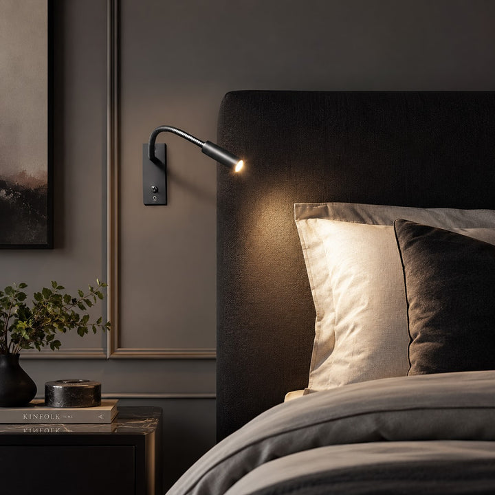 Industrial Wall Light Adjustable Gooseneck Aluminum Integrated LED Task Lamp 3000K Warm White