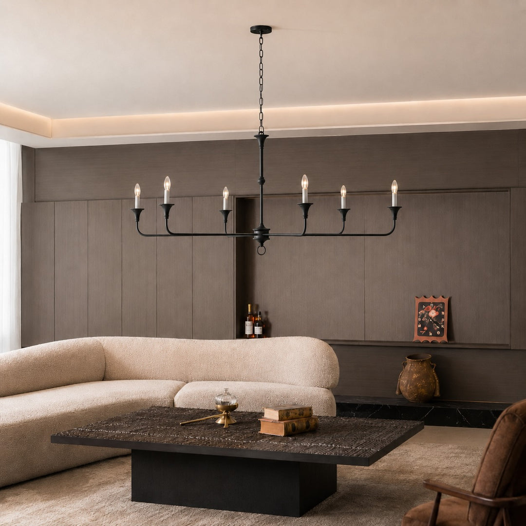 Modern Chandelier Light 5-Head Adjustable Brass Flush Mount E14 Candelabra Bulbs Exposed