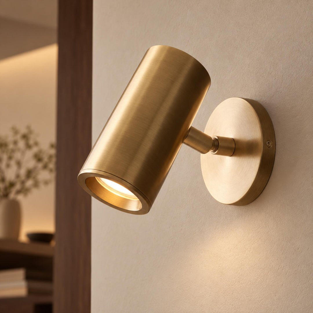 Modern Brass GU10 Wall Sconce – Indoor Wall Light for Bedroom & Hallway