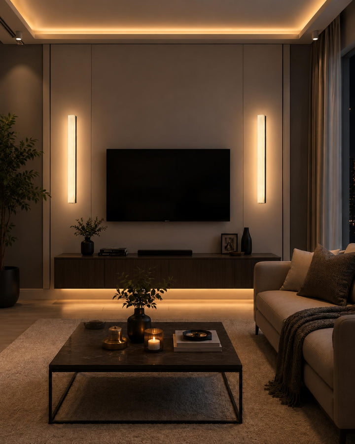 Modern Alabaster Wall Lamp with Adjustable Light and Metal Fixture for Elegant Home Decor