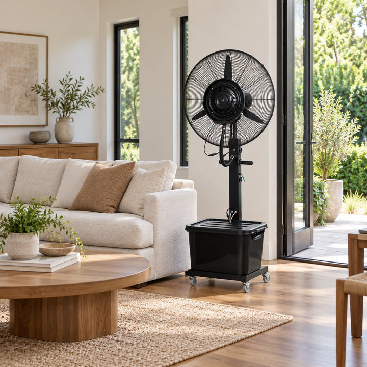 Water-Cooled Outdoor Floor Fan with Dust Removal Function Electric Atomization Cooling System
