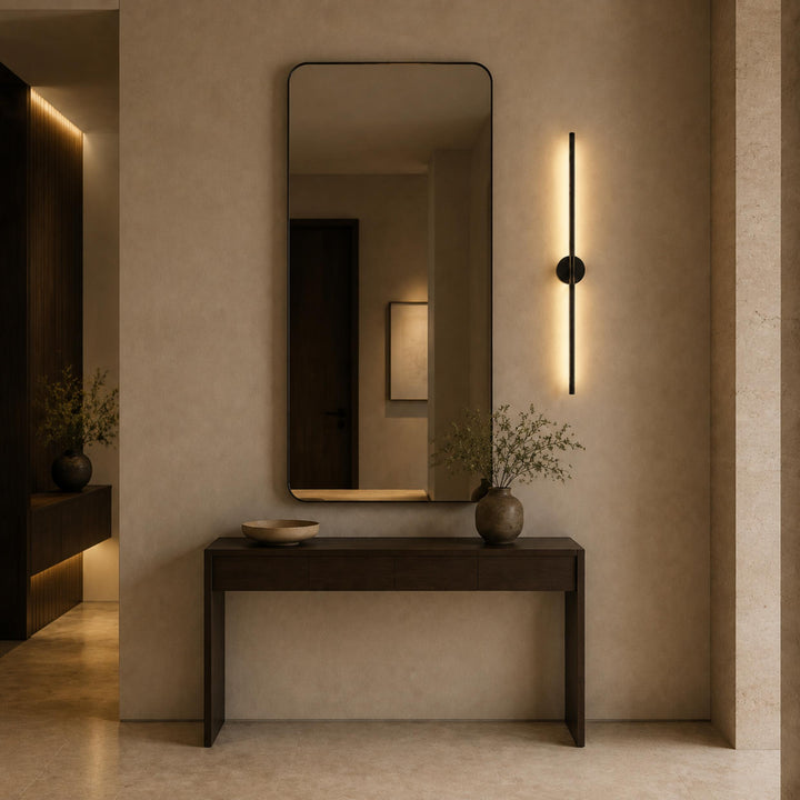 Modern Wall Sconce Lighting LED Tube Light Wall Mounted Aluminum Fixture Adjustable Size