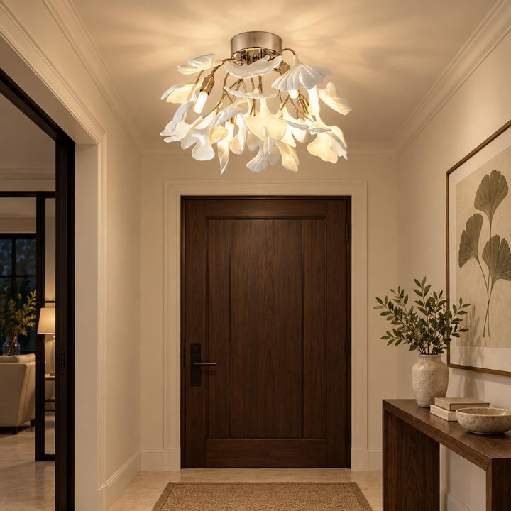 Modern Flush Mount Ceiling Light Metal Fixture with Dimmable LED 12 Inch 15W Warm White