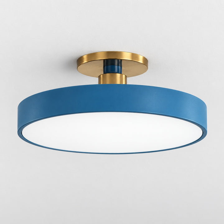 Modern Flush Mount Ceiling Light with Glass Shade and LED Lighting 12W 3000K