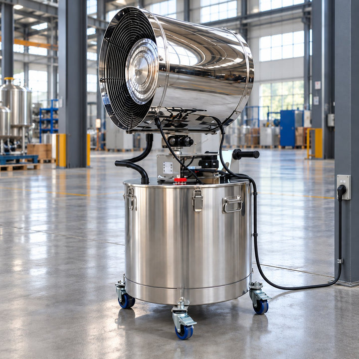 Industrial Mobile Humidifier High Power Cooling Dust Removal System Durable Construction