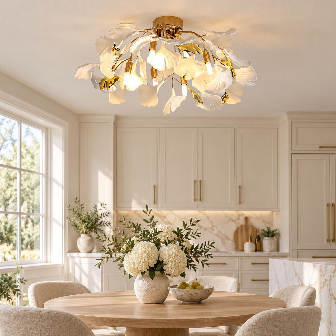 Modern Flush Mount Ceiling Light Metal Fixture with Dimmable LED 12 Inch 15W Warm White