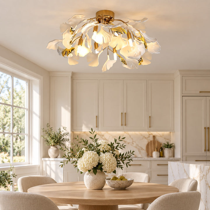 Modern Flush Mount Ceiling Light Metal Fixture with Dimmable LED 12 Inch 15W Warm White
