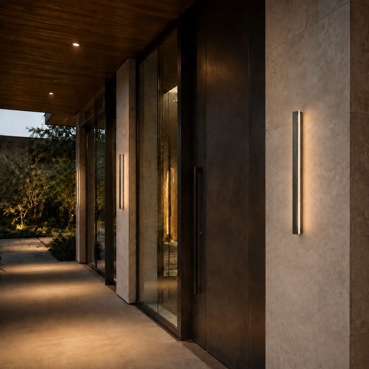 Minimalist Outdoor Wall Light Wall Mounted Aluminum LED Adjustable Color Temperature Weather-Resistant