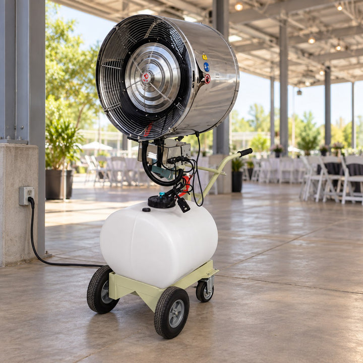 Industrial Mobile Humidifier High Power Cooling Dust Removal System Durable Construction