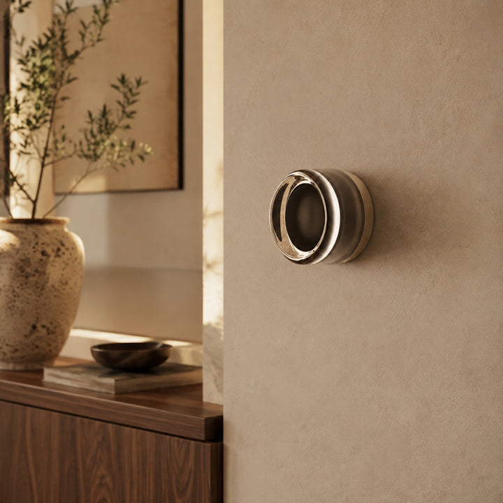 Minimalist Wall Light Wall Mounted Aluminum Circular Design LED Warm Ambient Glow
