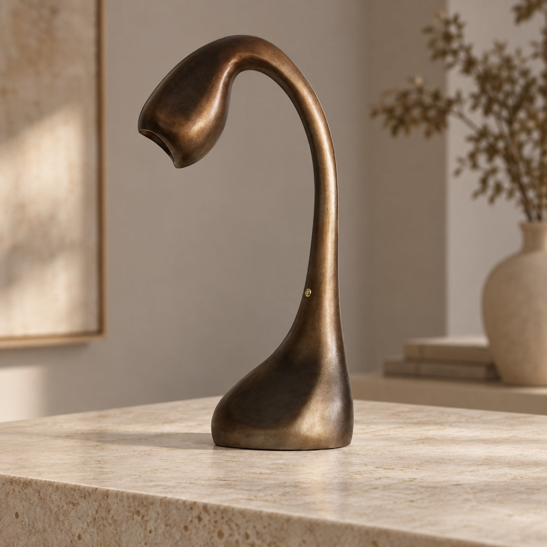 Modern Adjustable Table Lamp Metal LED Indoor Lighting with Bronze Finish