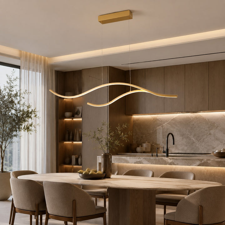 Modern LED Pendant Light Adjustable Hanging Metal Fixture with Silicone Shade Dimmable