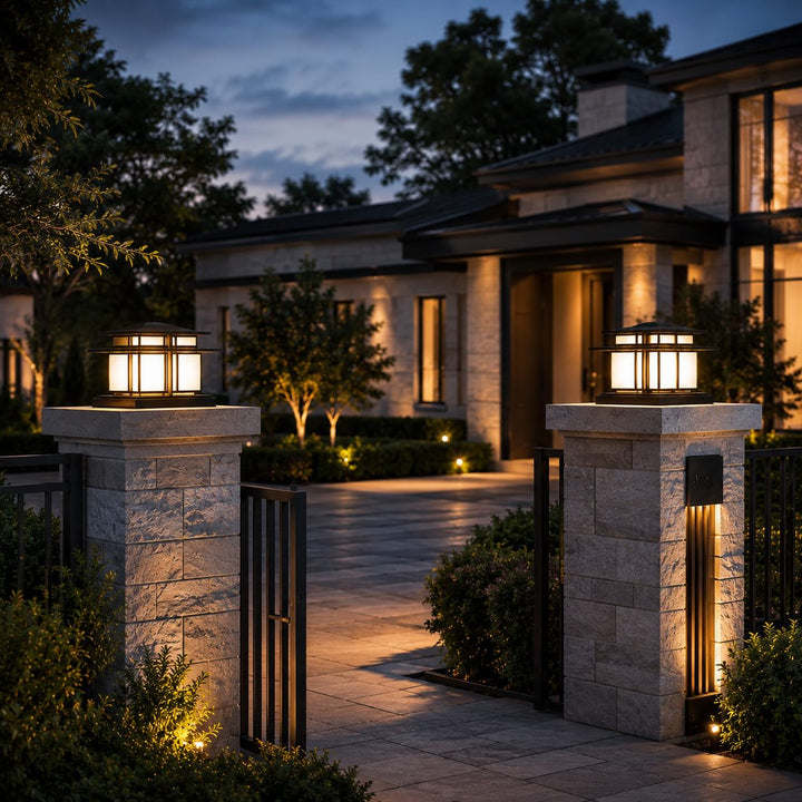 Modern Outdoor Wall Light Waterproof Metal Acrylic Adjustable LED for Gardens and Pathways