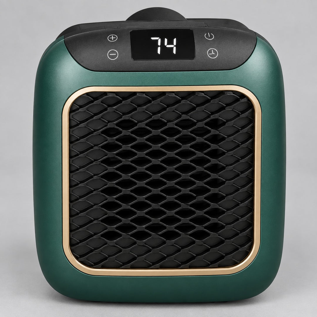 Compact Modern Fan Heater Adjustable Thermostat 800W Efficient Warmth for Personal Spaces