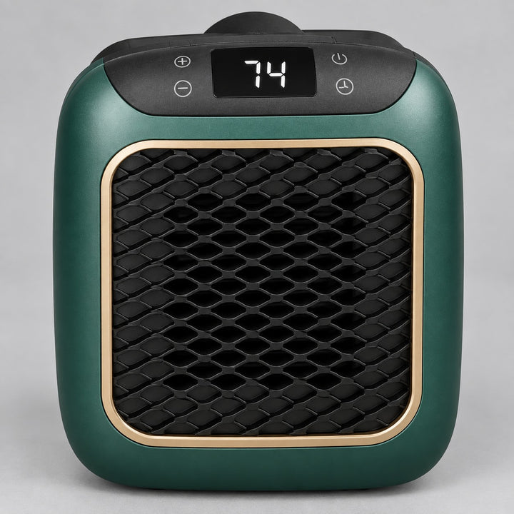 Compact Modern Fan Heater Adjustable Thermostat 800W Efficient Warmth for Personal Spaces