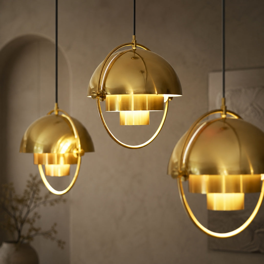 Modern Adjustable Black Pendant Light with Metal Shade for Kitchen Pendant Lighting