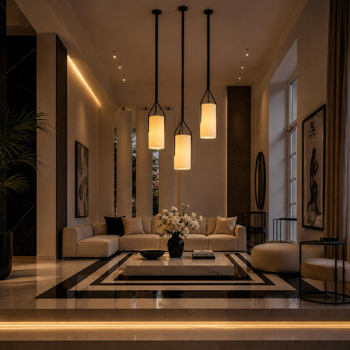 Modern Chandelier Light Adjustable Height Hanging Light Fixtures Gold Metal LED Compatible
