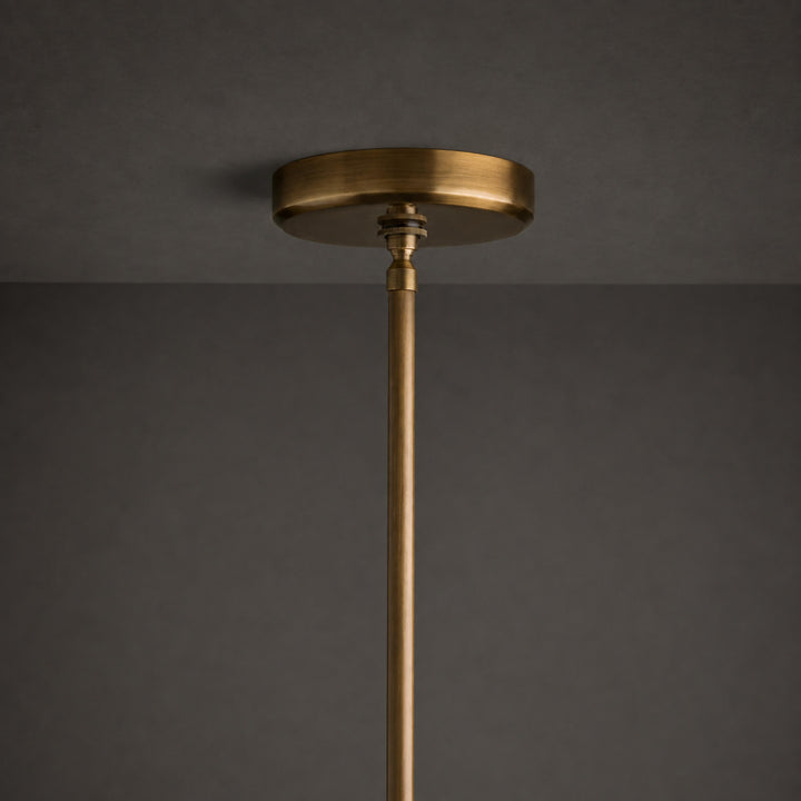 Natural Alabaster Stone Pendant Light with Antique Brass Finish – 46cm or 76cm
