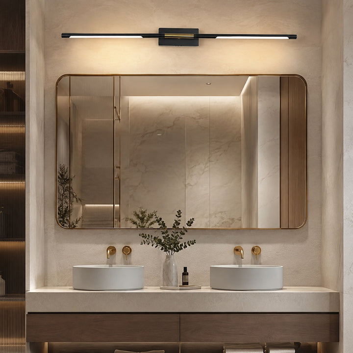 Modern Bathroom Vanity Light Bar Wall Mounted Black Acrylic LED Fixture Dimmable 6W 110V