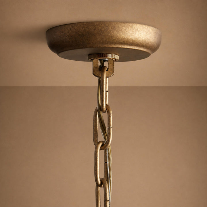 Antique Brass Crystal Round Chandelier – Small or Large Statement Ceiling Light
