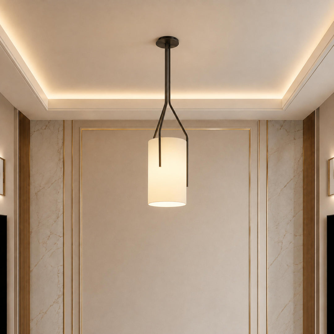 Modern Chandelier Light Adjustable Height Hanging Light Fixtures Gold Metal LED Compatible