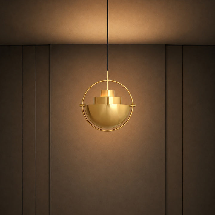 Modern Adjustable Black Pendant Light with Metal Shade for Kitchen Pendant Lighting