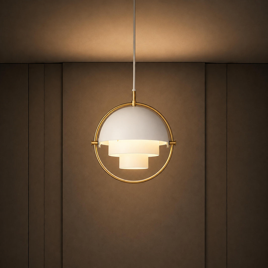 Modern Adjustable Black Pendant Light with Metal Shade for Kitchen Pendant Lighting