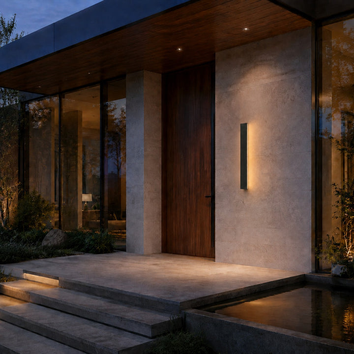 Minimalist Outdoor Wall Light Wall Mounted Aluminum LED Adjustable Color Temperature Weather-Resistant
