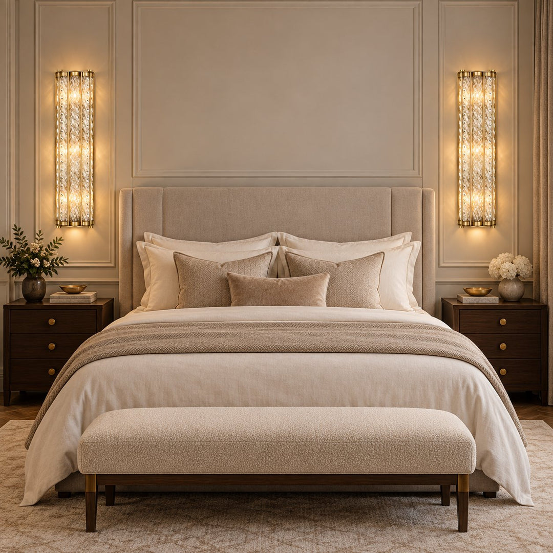 Twisted Glass Brass Wall Sconce – 3-Light Interior Wall Light
