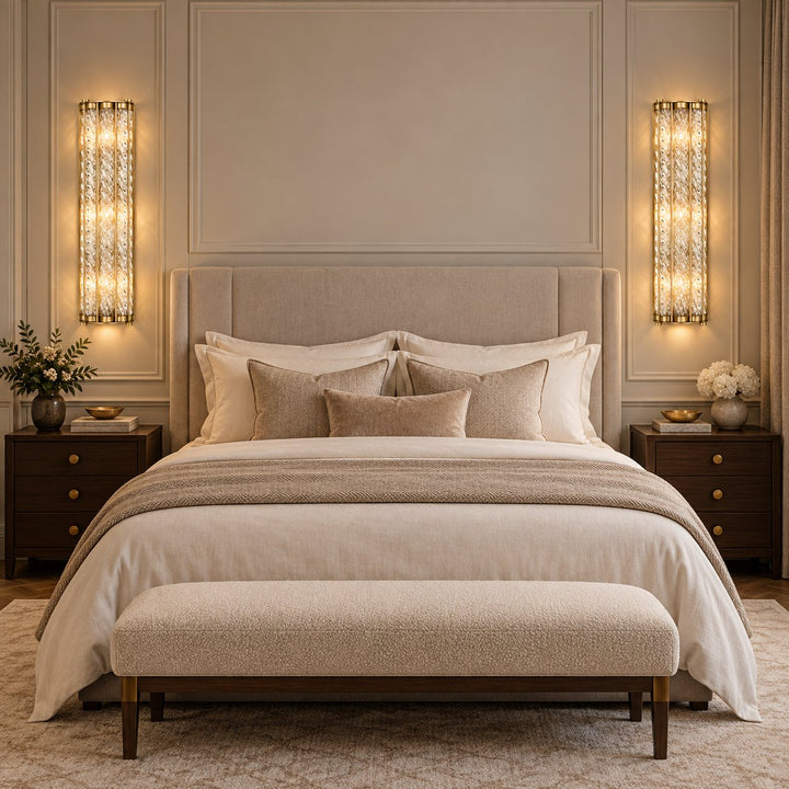 Twisted Glass Brass Wall Sconce – 3-Light Interior Wall Light