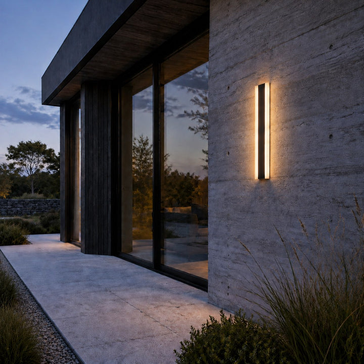 Modern Outdoor Wall Light Black Metal Wall Mounted LED Weatherproof Adjustable