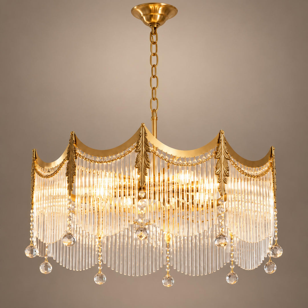 Modern Chandelier Ceiling Light Adjustable Hanging Metal Frame Dimmable for Dining Room