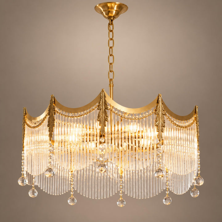 Modern Chandelier Ceiling Light Adjustable Hanging Metal Frame Dimmable for Dining Room