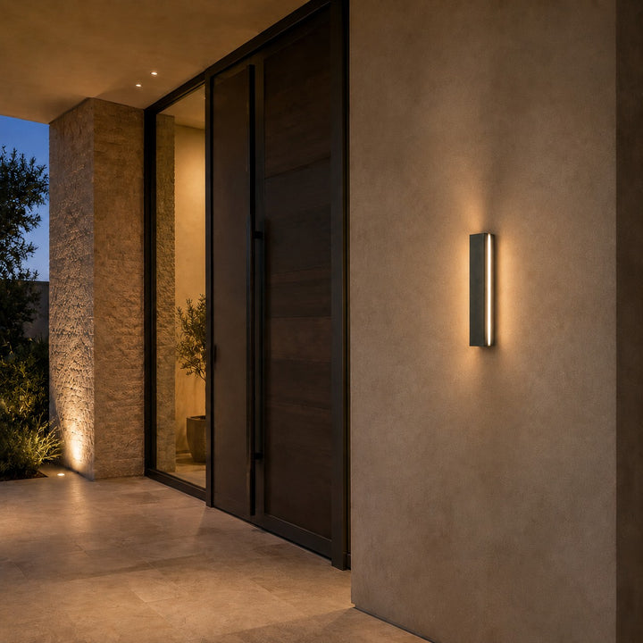 Minimalist Outdoor Wall Light Wall Mounted Aluminum LED Adjustable Color Temperature Weather-Resistant
