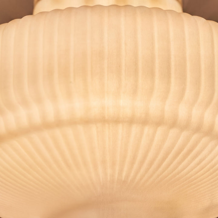 Vintage French Style Flush Mount Ceiling Light with Glass Shades and LED Illumination