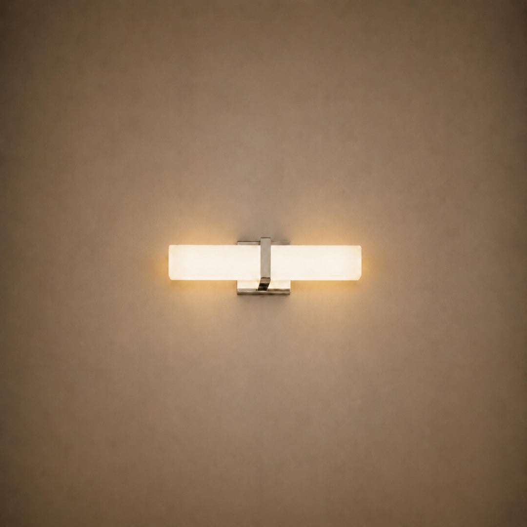 Modern Wall Light Adjustable Stainless Steel Glass Diffuser Indoor LED Sconce Fixture