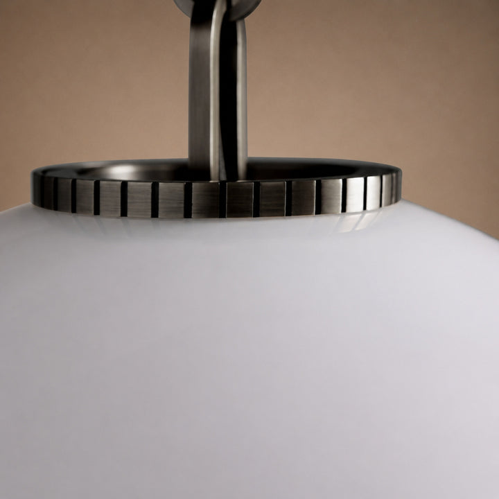 Modern Glass Globe Pendant Light with Chain – Brass or Bronze, Clear or Milk Glass