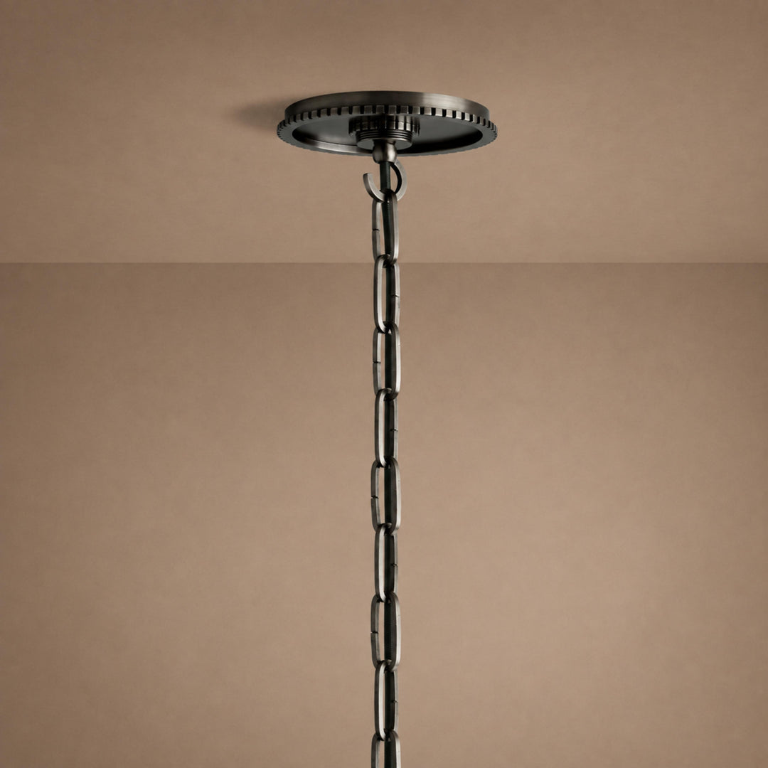 Modern Glass Globe Pendant Light with Chain – Brass or Bronze, Clear or Milk Glass