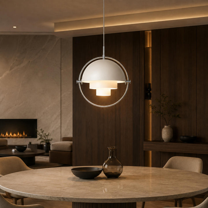 Modern Adjustable Black Pendant Light with Metal Shade for Kitchen Pendant Lighting