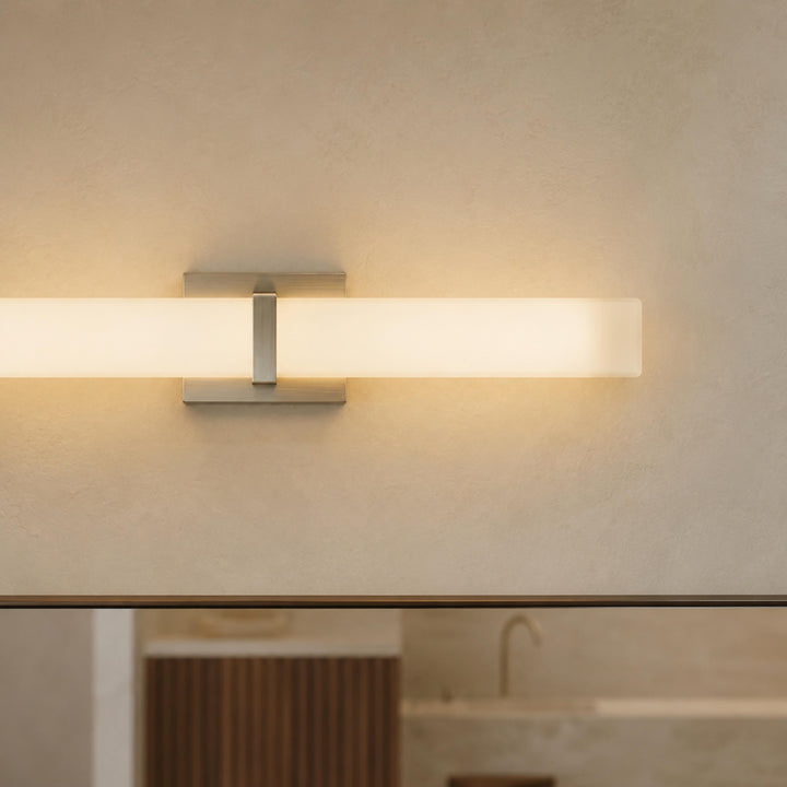 Modern Wall Light Adjustable Stainless Steel Glass Diffuser Indoor LED Sconce Fixture