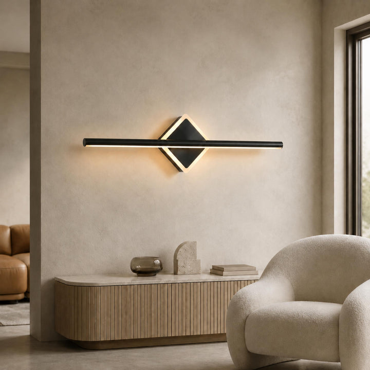 Modern Wall Sconce Lighting Wall Lamp Geometric Aluminum Frame Acrylic Base Dimmable Focused Illumination
