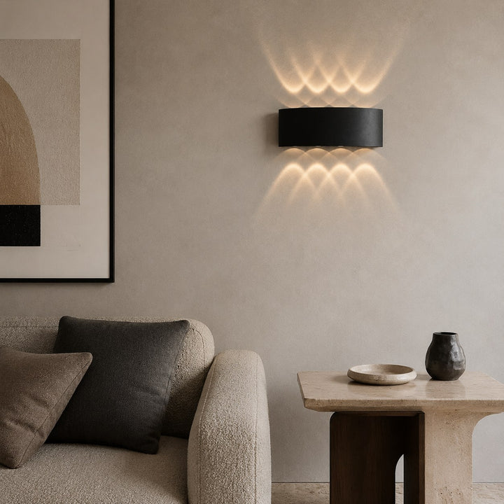 Modern Wall Light Waterproof Aluminum Up-and-Down LED Sconce for Indoor Outdoor Use