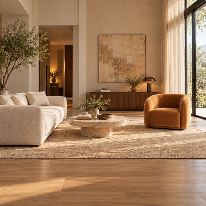 Modern Accent Armchair with Curved Arms Soft Upholstery for Cozy Living Room Seating