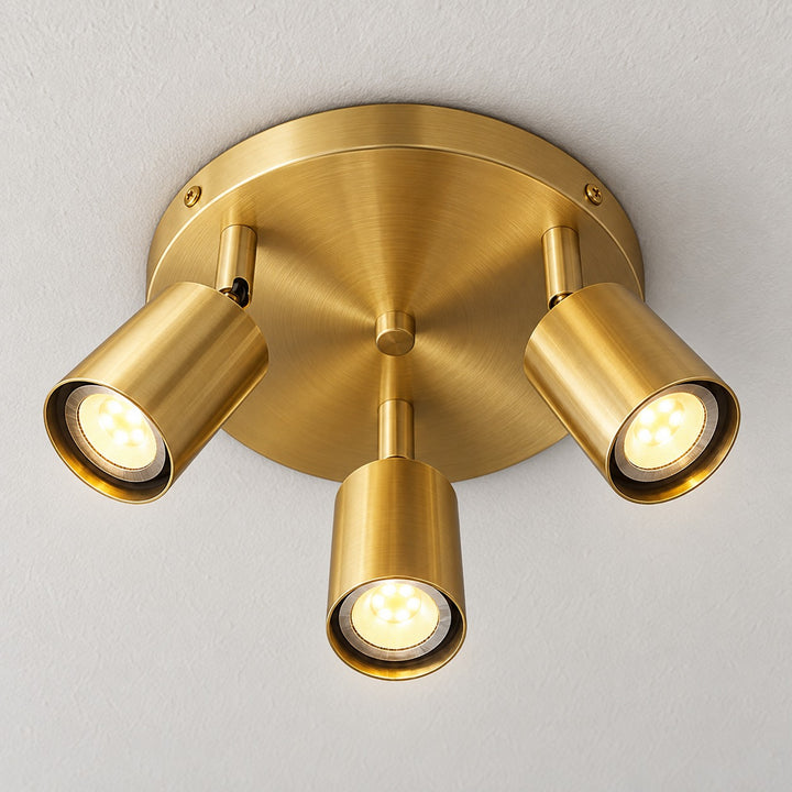 Modern Flush Mount Ceiling Light Metal LED 12 Inch Diameter 800 Lumens Warm White