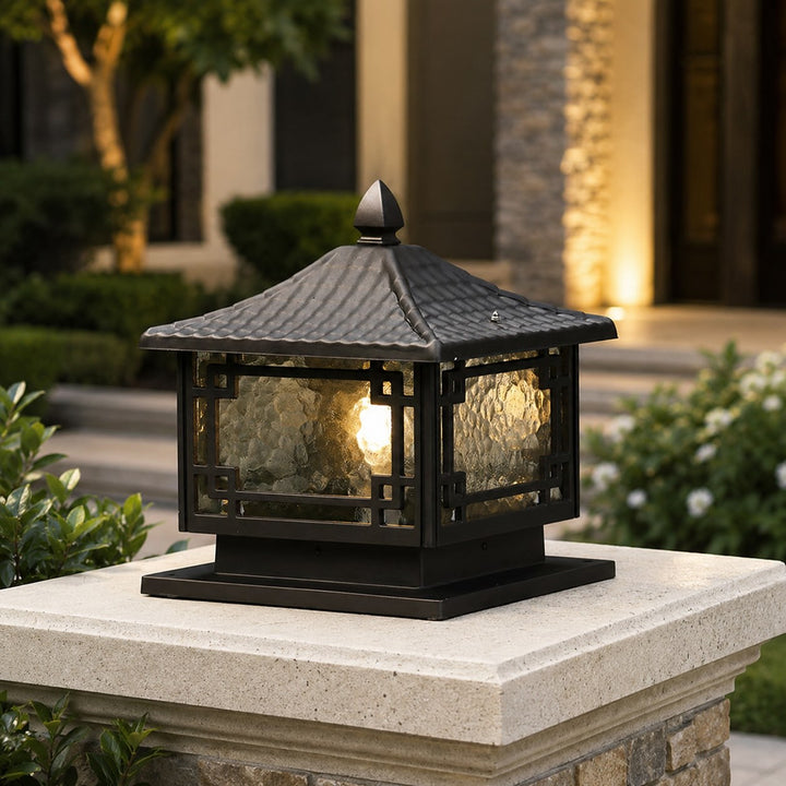 Solar Garden Lights European Style Outdoor Pillar Light Waterproof Aluminum Adjustable IP54