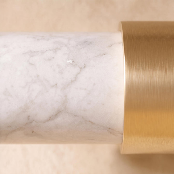 Modern Marble Cabinet Knobs and Drawer Pulls Set Brass Ergonomic Design for Kitchen Cabinets