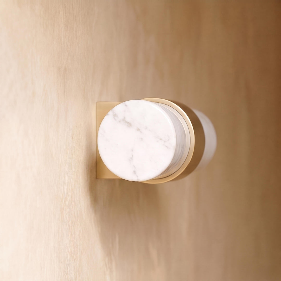 Modern Marble Cabinet Knobs and Drawer Pulls Set Brass Ergonomic Design for Kitchen Cabinets
